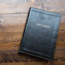 Load image into Gallery viewer, KJV, Thinline Bible, Large Print, Leathersoft, Black, Red Letter, Comfort Print: Holy Bible, King James Version Imitation Leather – Import,
