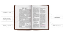 Load image into Gallery viewer, Holy Bible: English Standard Version (ESV): English Standard Version, Brown/Cordovan, Portfolio Design, Red Letter, Thinline Trutone Imitation Leather
