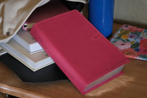 NLT Teen Life Application Study Bible Compact Edition: New Living Translation, Pink Love Edition, LeatherLike Imitation Leather