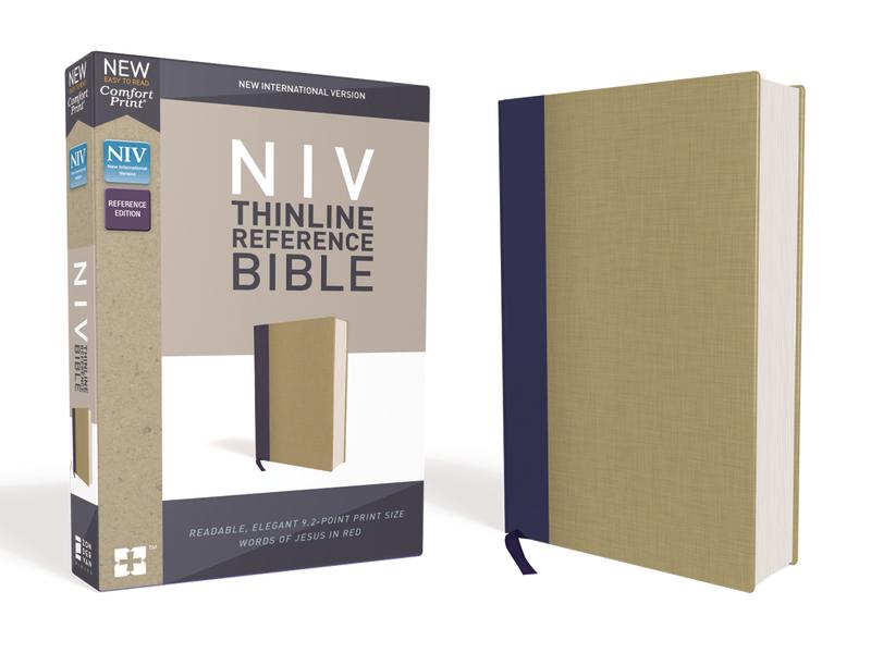 NIV, Thinline Reference Bible, Cloth over Board,