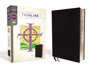 NRSV, Thinline Bible, Bonded Leather, Black, Comfort Print