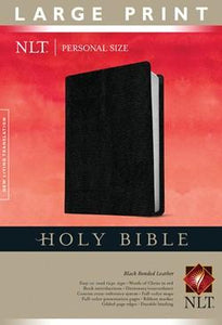 Holy Bible NLT, Personal Size Large Print edition (Red Letter, Bonded Leather, Black)