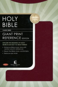 NKJV Gaint Print Center coloum Ref Bible Leather flex