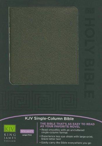 The Holy Bible: King James Version, Black-Brown, Bonded Leather, Single-Column Bible