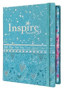 NLT Inspire Bible for Girls, Leatherlike Hardcover, Blue