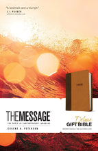 Load image into Gallery viewer, The Message Deluxe Gift Bible - Brown and Tan
