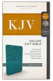 KJV, Deluxe Gift Bible, Imitation Leather, Turquoise Leathersoft